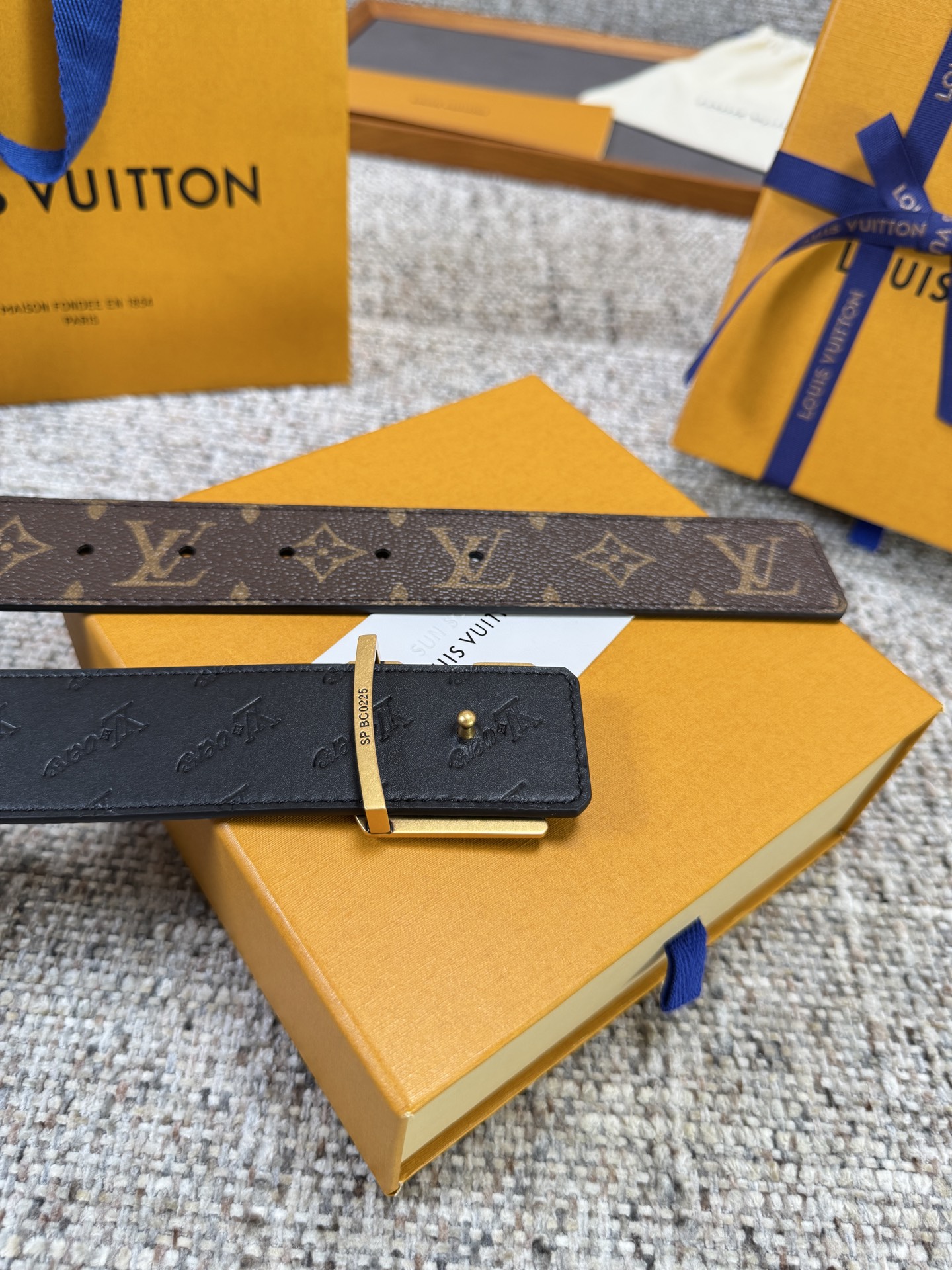 ルイ・ヴィトン「Louis Vuitton」ベルト モノグラムレザーベルト