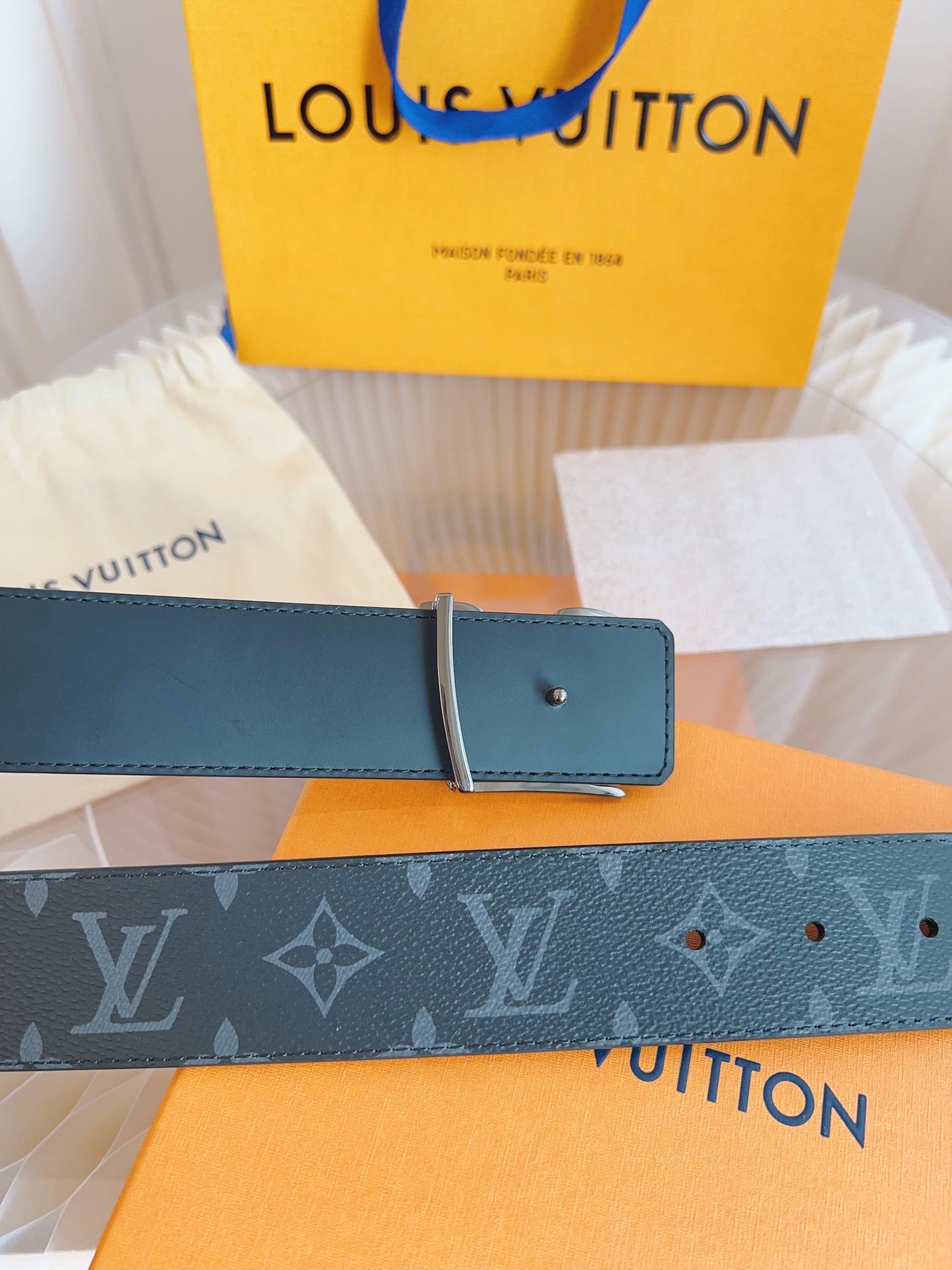 ルイ・ヴィトン「Louis Vuitton」ベルト モノグラムレザーベルト