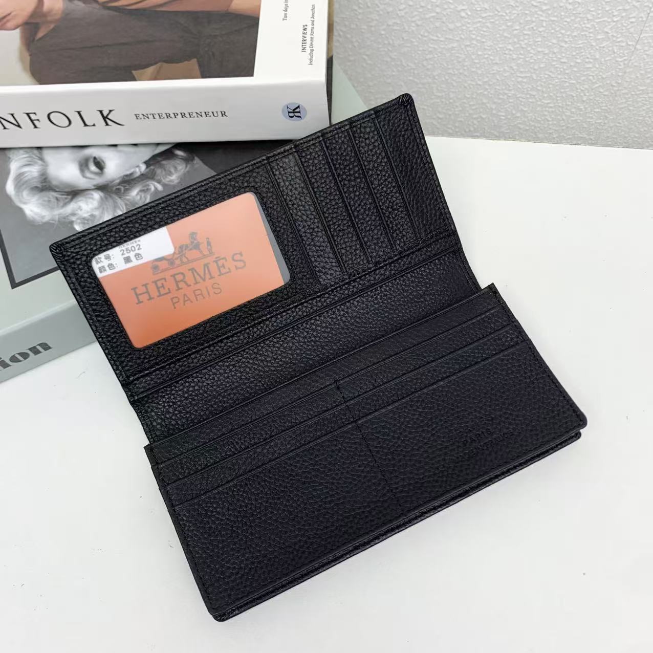 エルメス「Hermès」 レザーポケットウォレット