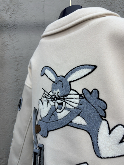 [ Louis Vuitton ] ルイ・ヴィトン  ウサギヤコブの毛皮の野球服のコート