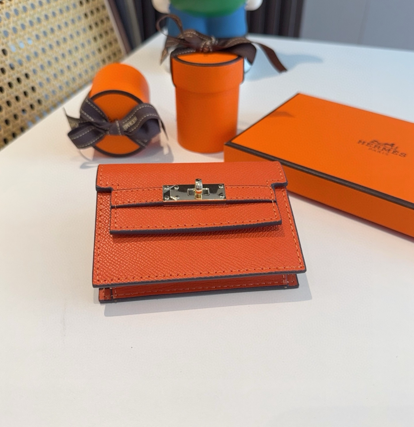 エルメス「Hermès」 レザーポケットウォレット