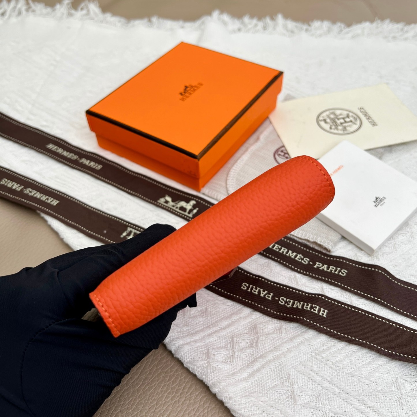 エルメス「Hermès」 レザーポケットウォレット