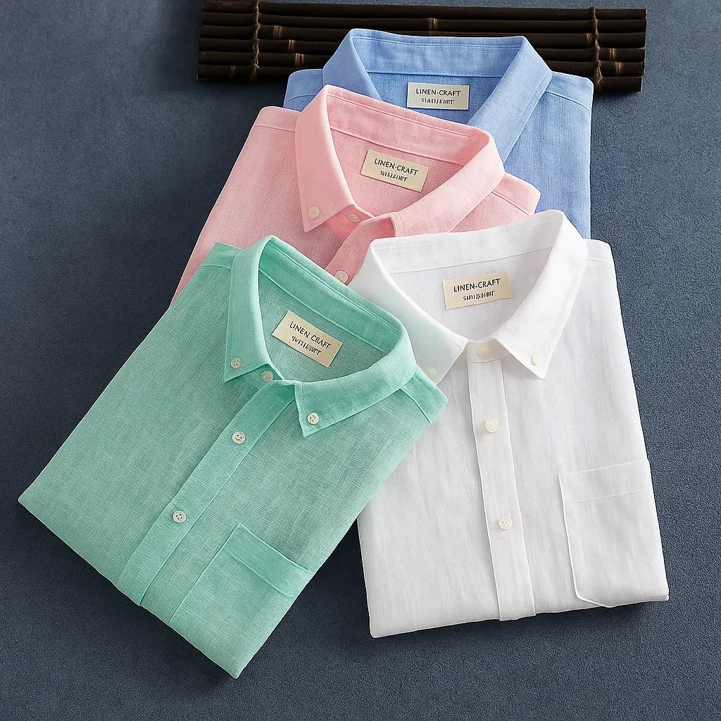 Men's Summer Cotton Linen Shirts (Pack Of 4)