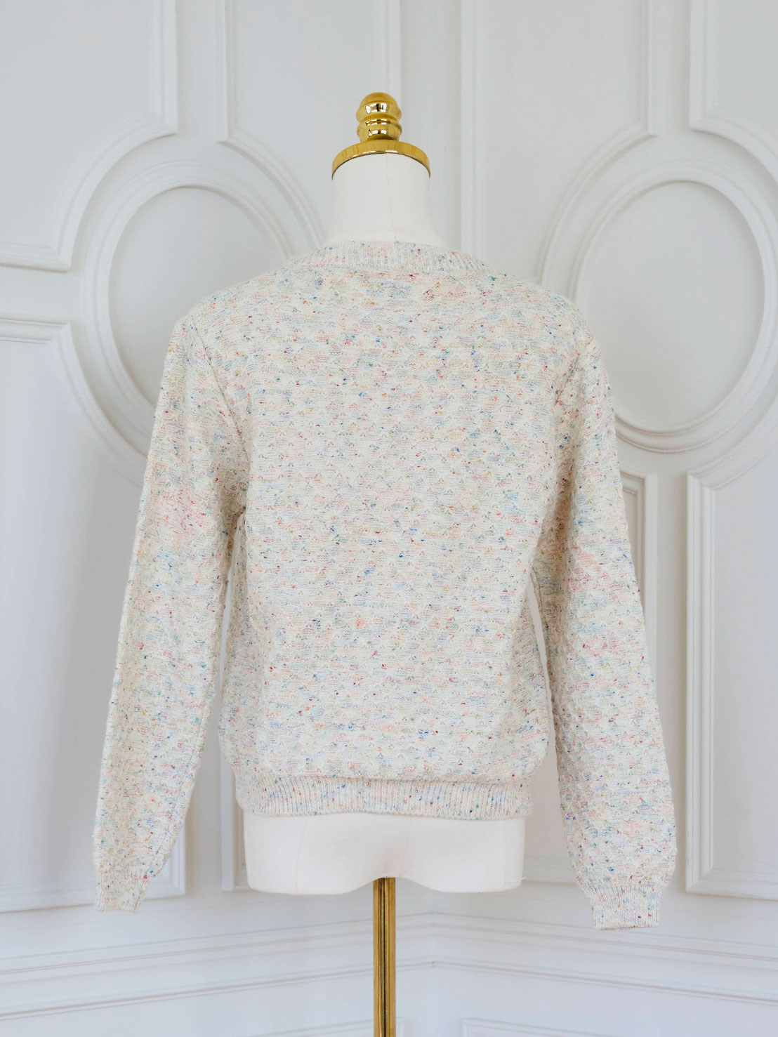 ツイードライクニットカーディガン(he001)