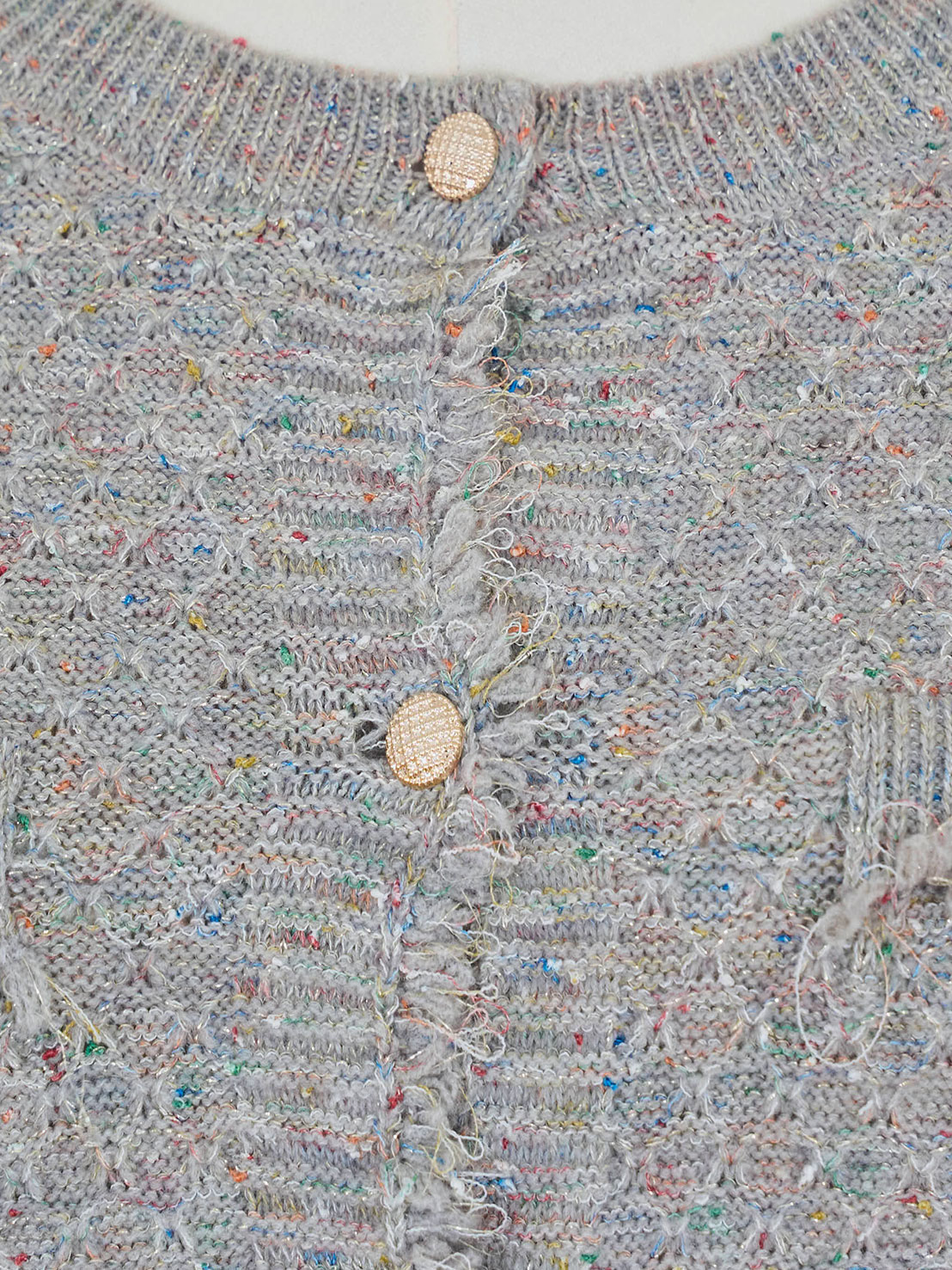 ツイードライクニットカーディガン(he001)