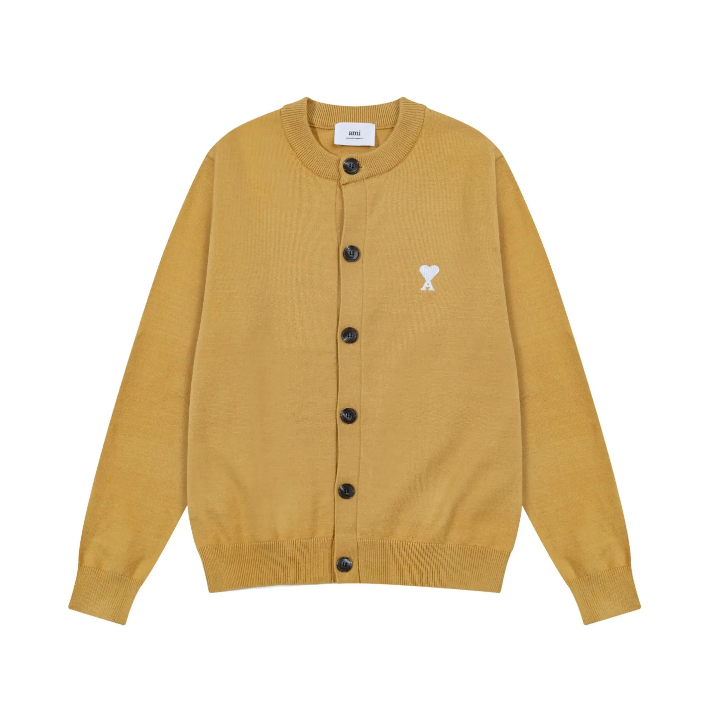AMI PARIS（アミ パリス） オーバーサイズ ウール カーディガン 男女兼用ロゴニット