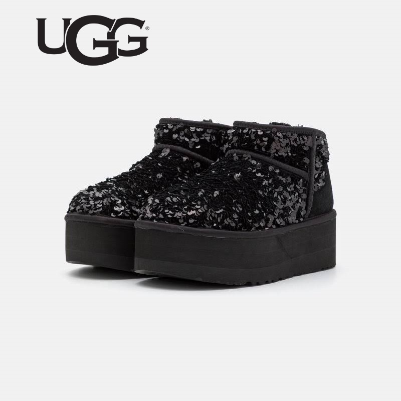 Ultra Mini 厚底 スパンコール 