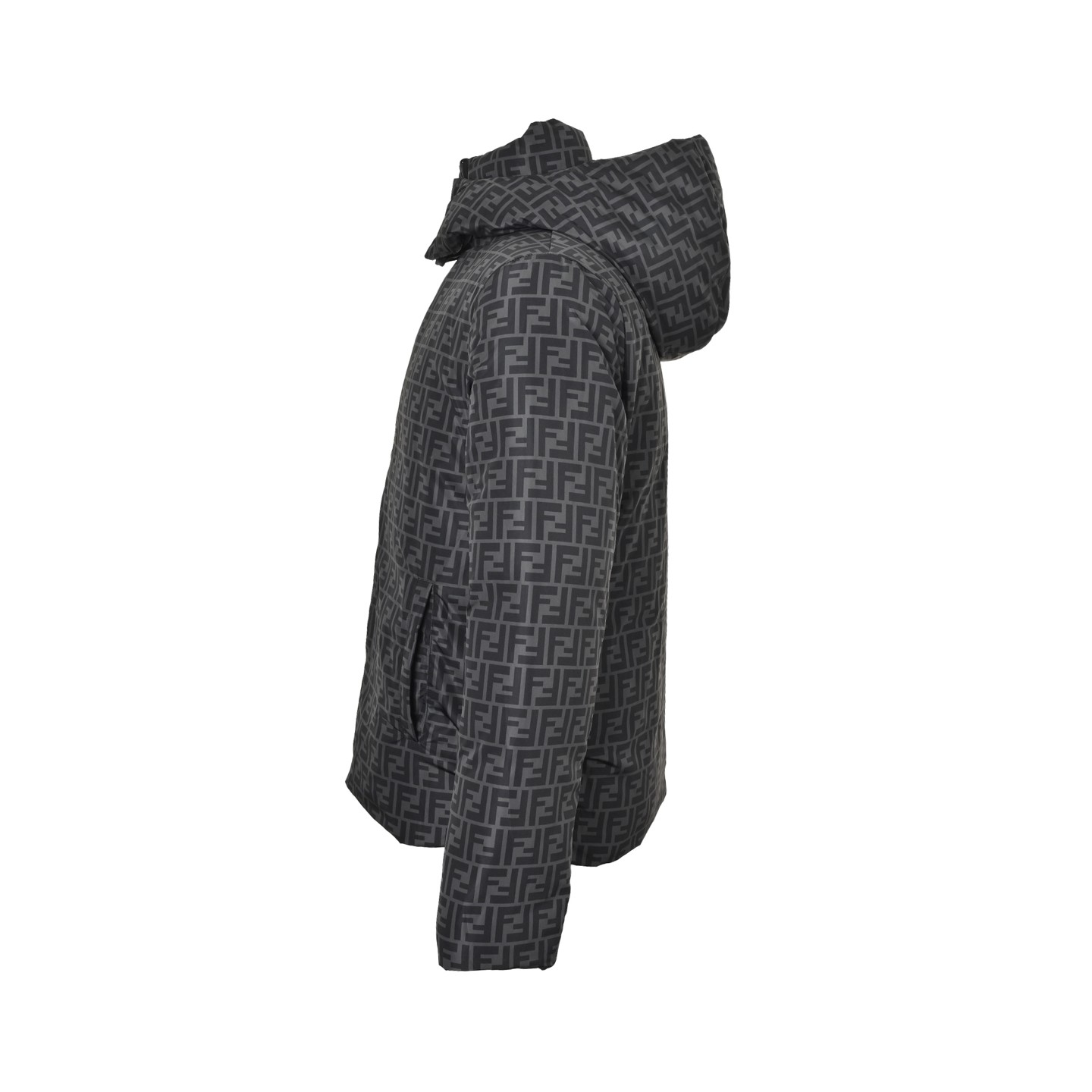 Fendi フェンディ FFレトロ柄両面着用フーデッドダウンジャケット