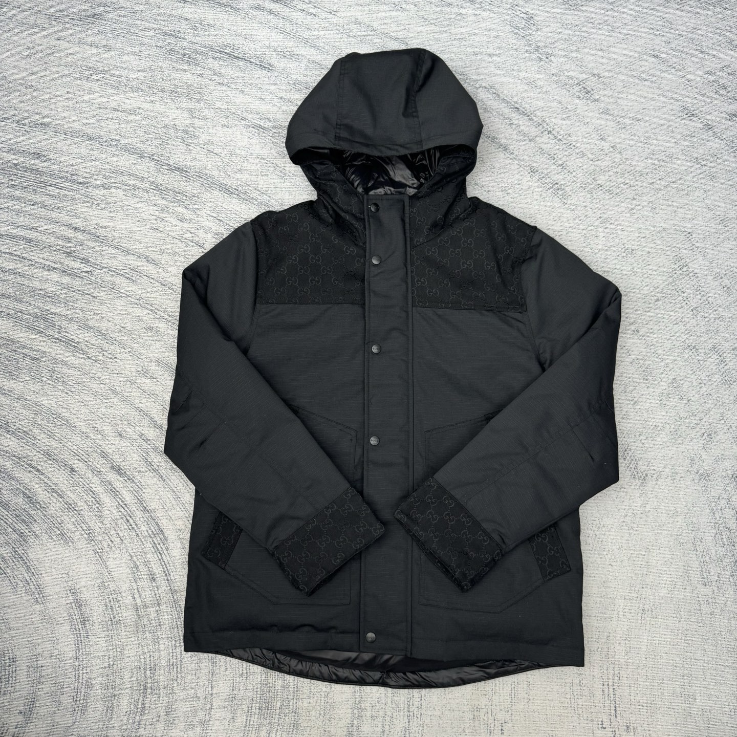 GUCCI グッチ 2025 FW秋冬新作 フード付き防風ロングスリーブダウンジャケット