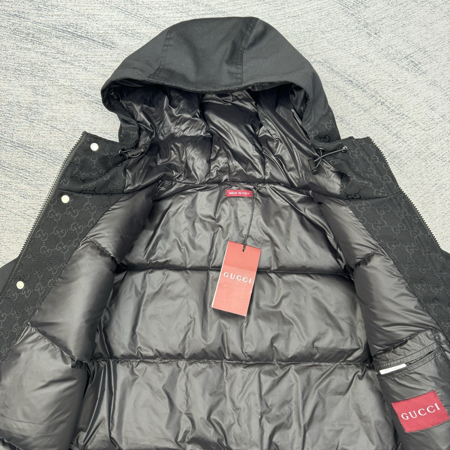 GUCCI グッチ 2025 FW秋冬新作 フード付き防風ロングスリーブダウンジャケット
