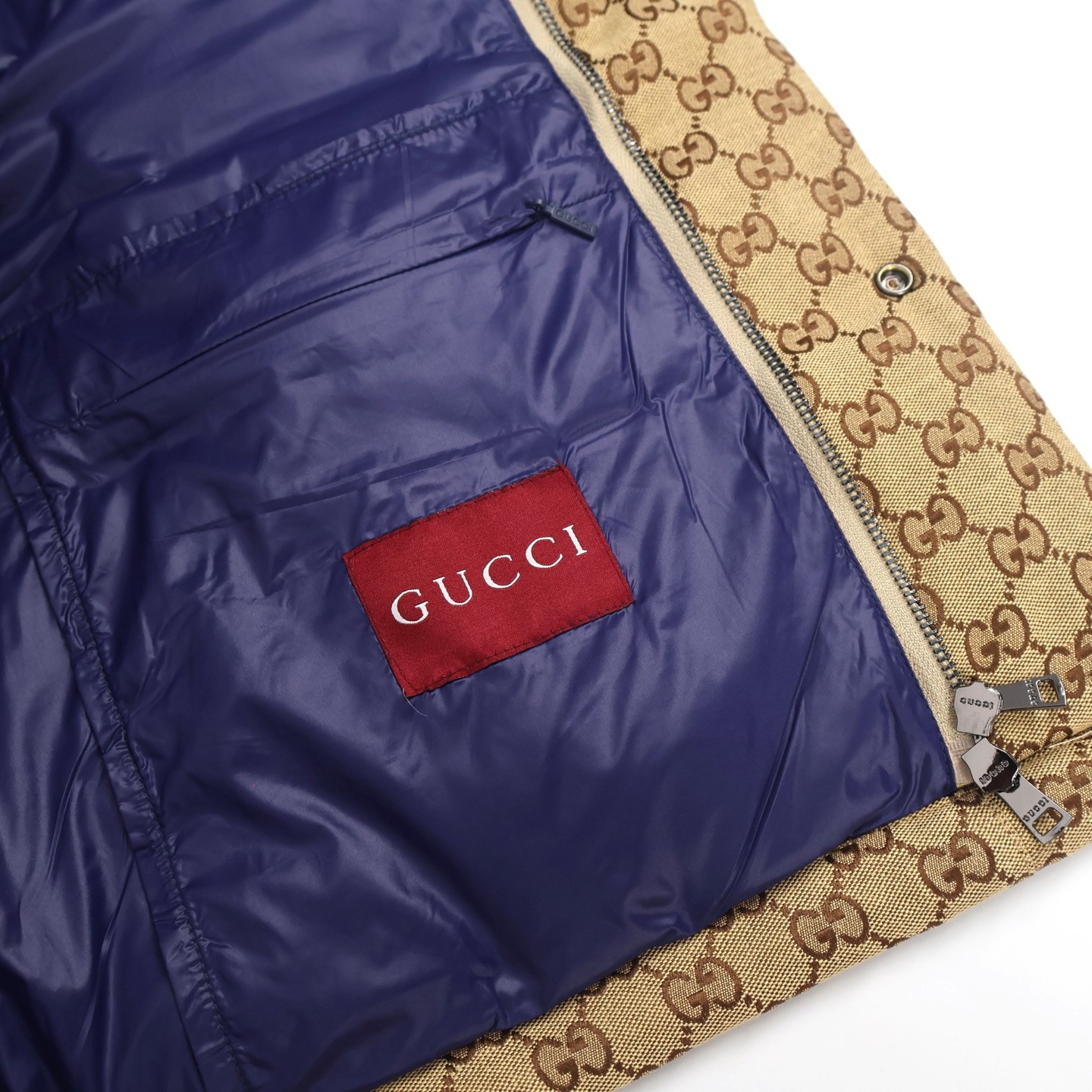 GUCCI グッチ ダブルG提花 ダウンジャケット レトロブラウン