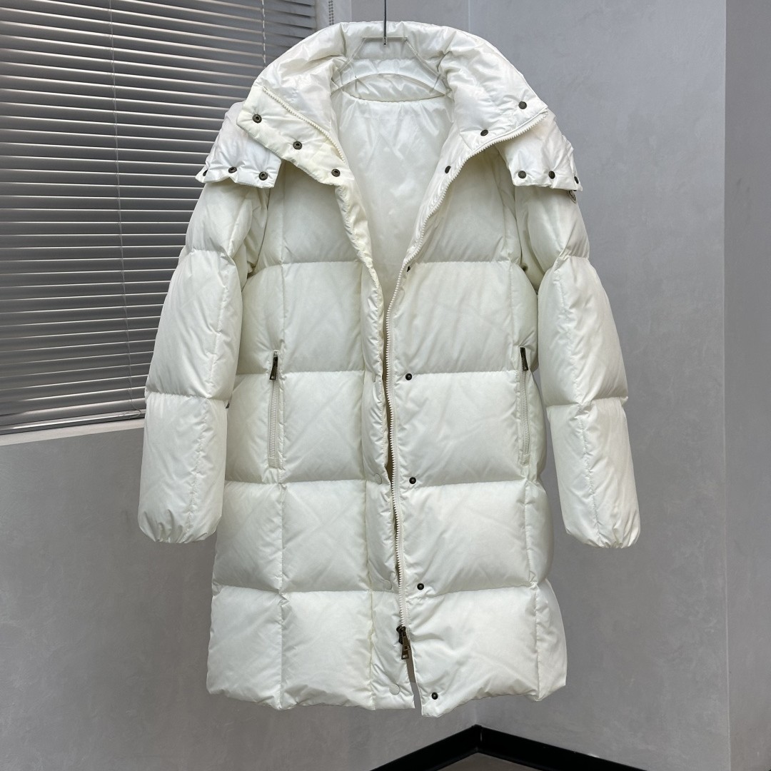 MONCLER モンクレール Litteシリーズ 白 中長款 ダウンジャケット レディース