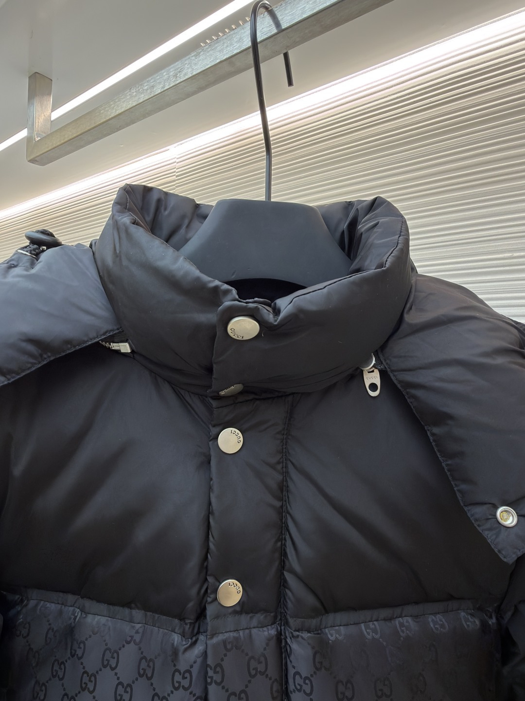 ★Gucci GGジャカード ナイロン ダウンコート★  ダウンジャケット