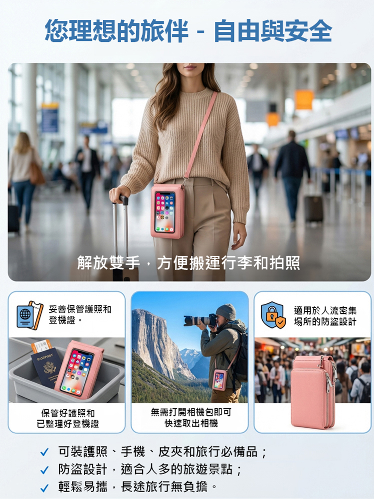觸控螢幕時尚手機包