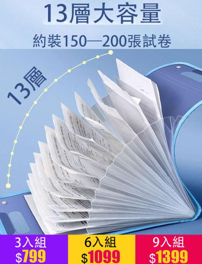 手提式多層文件收納神器