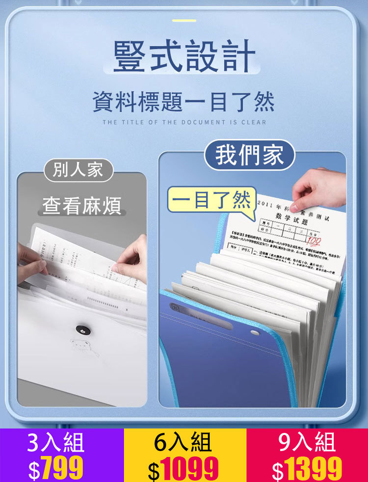 手提式多層文件收納神器
