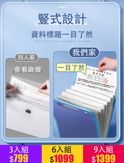 手提式多層文件收納神器