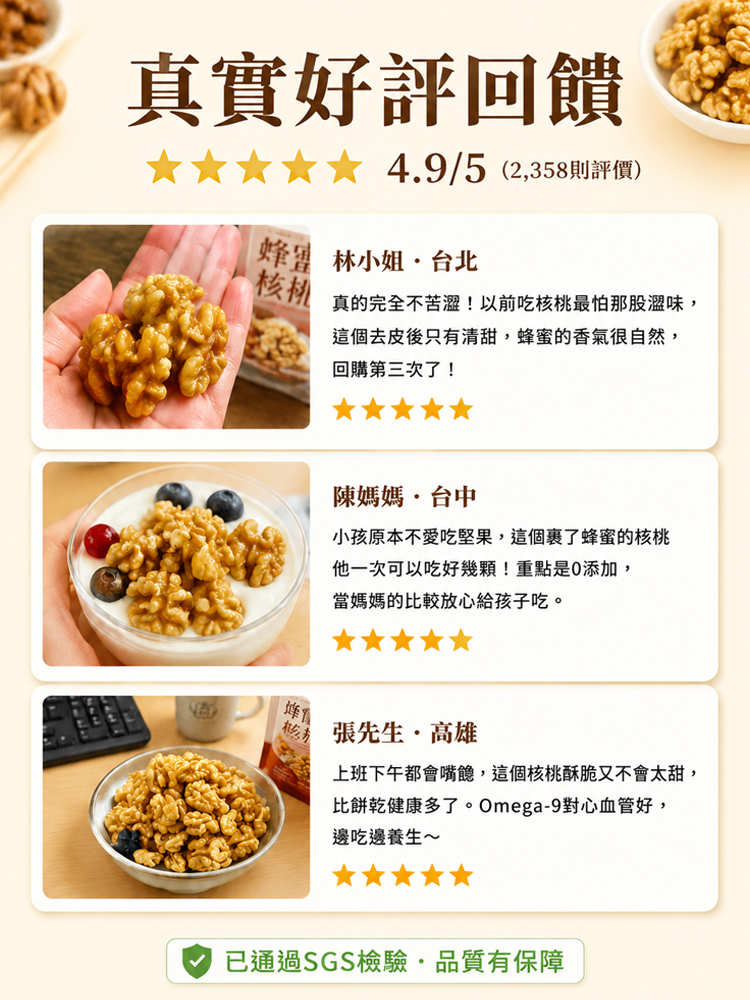 頂級去皮蜂蜜核桃仁