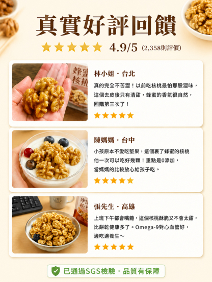 頂級去皮蜂蜜核桃仁