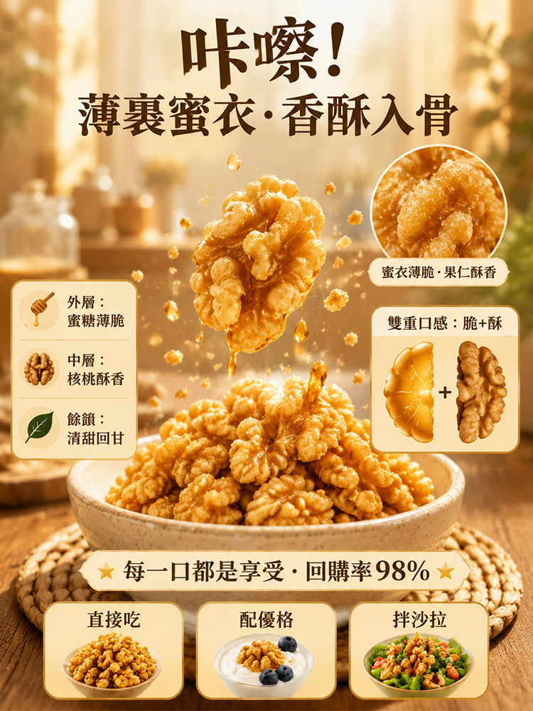 頂級去皮蜂蜜核桃仁
