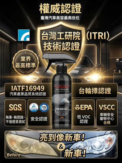 汽車大燈去黃翻新噴霧
