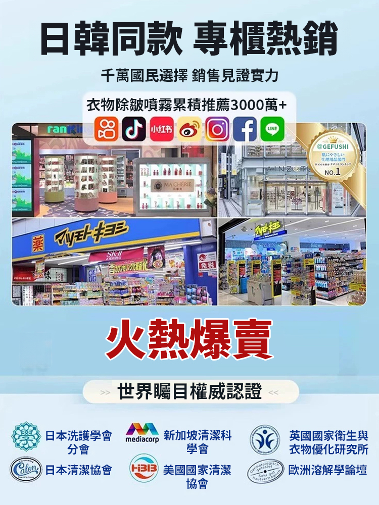 【五星級家政推薦】衣物除皺祛味噴霧