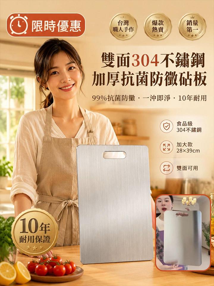 304不鏽鋼加厚抗菌防黴砧板
