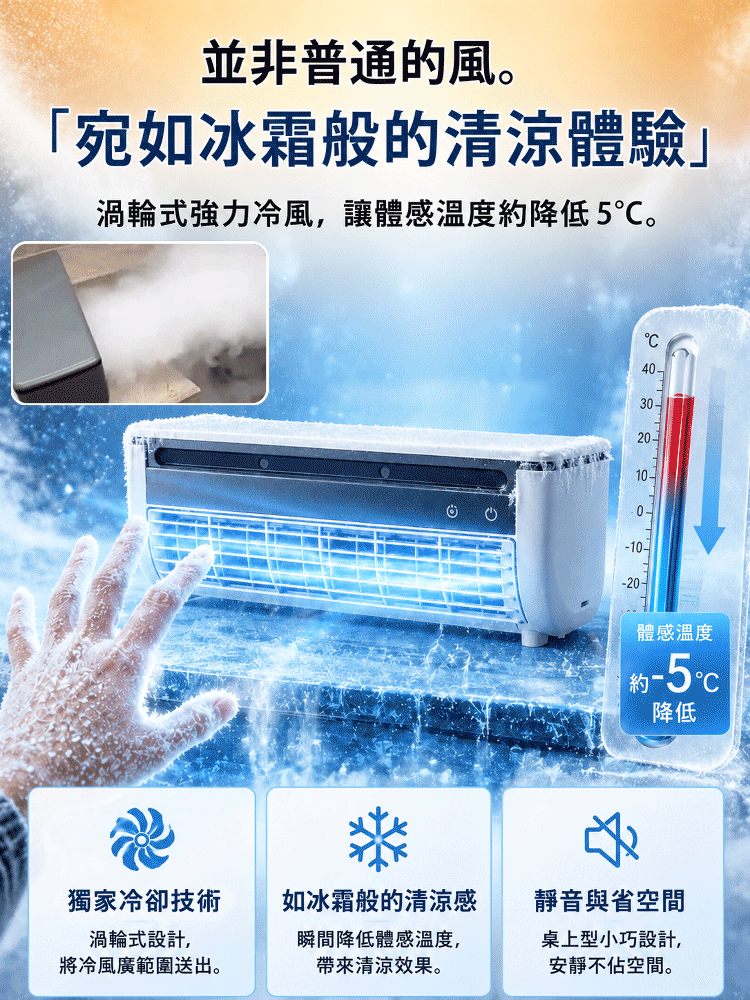 JC-迷你桌面空調扇