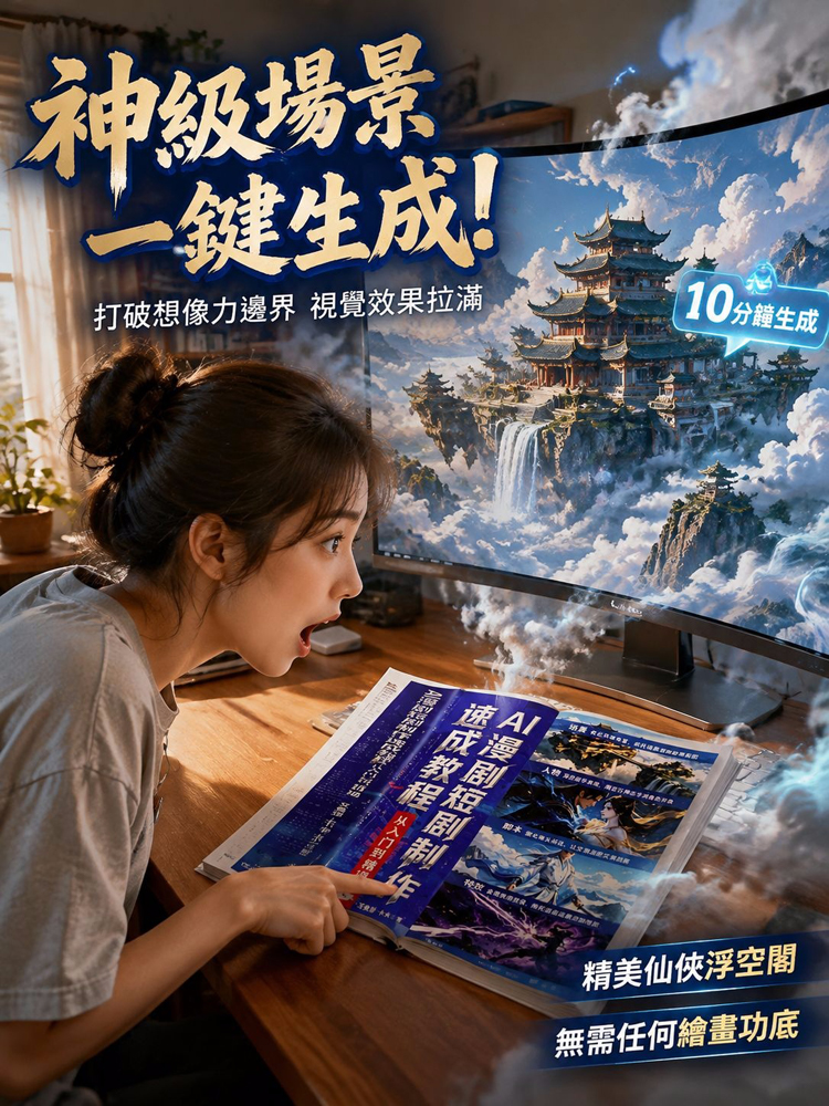 【上手即賺】AI漫劇製作速成教學書