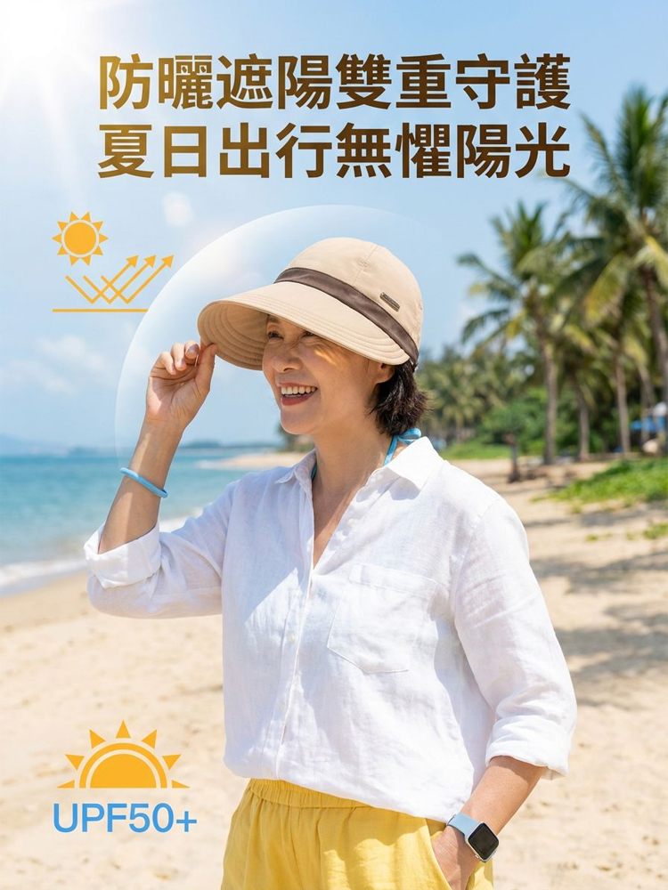 可調式顯臉小漁夫帽