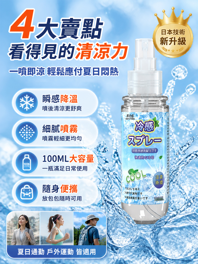 【夏日救世主】溫和快速清涼噴霧