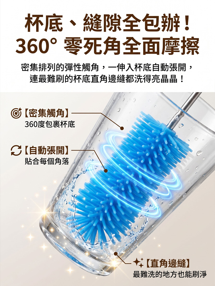 不鏽鋼按壓式旋轉瓶刷