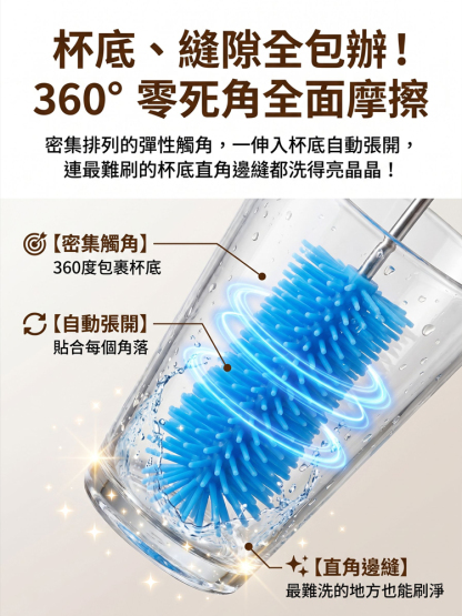 不鏽鋼按壓式旋轉瓶刷