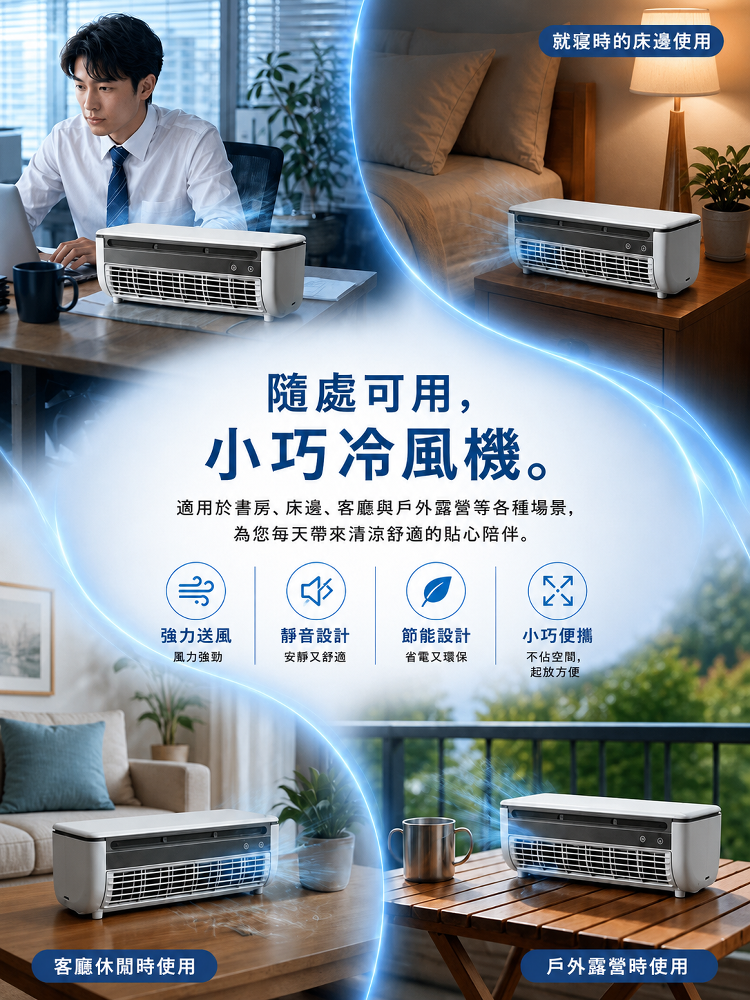 JC-迷你桌面空調扇