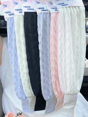 蕾絲寬鬆純色冰袖