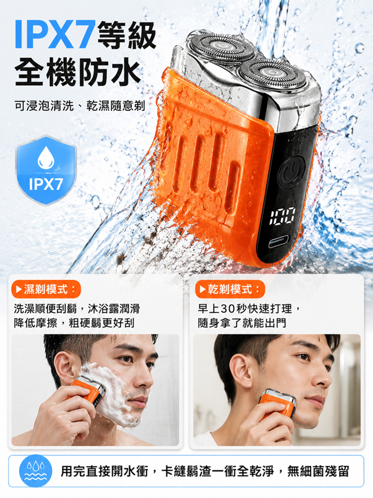 【德國技術】便攜式電動刮鬍刀