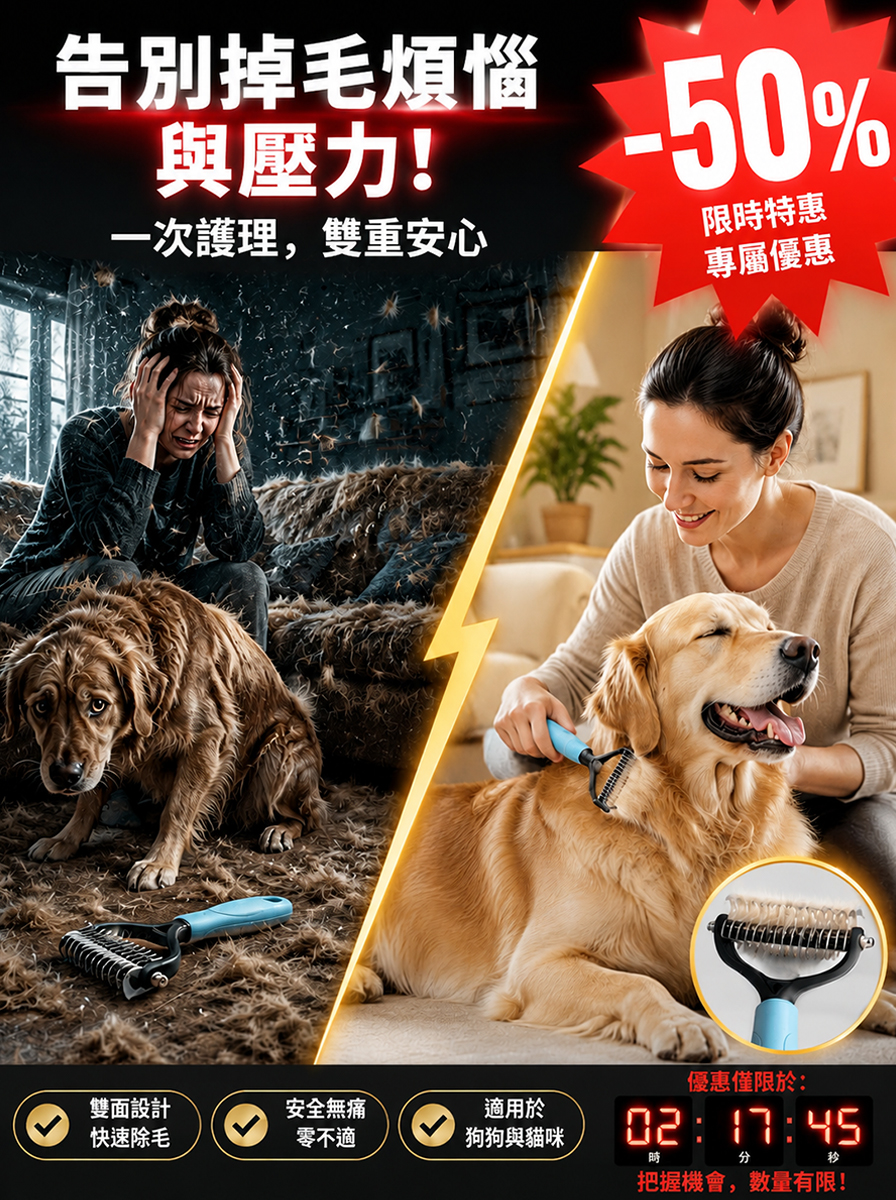 雙面多功能寵物梳子