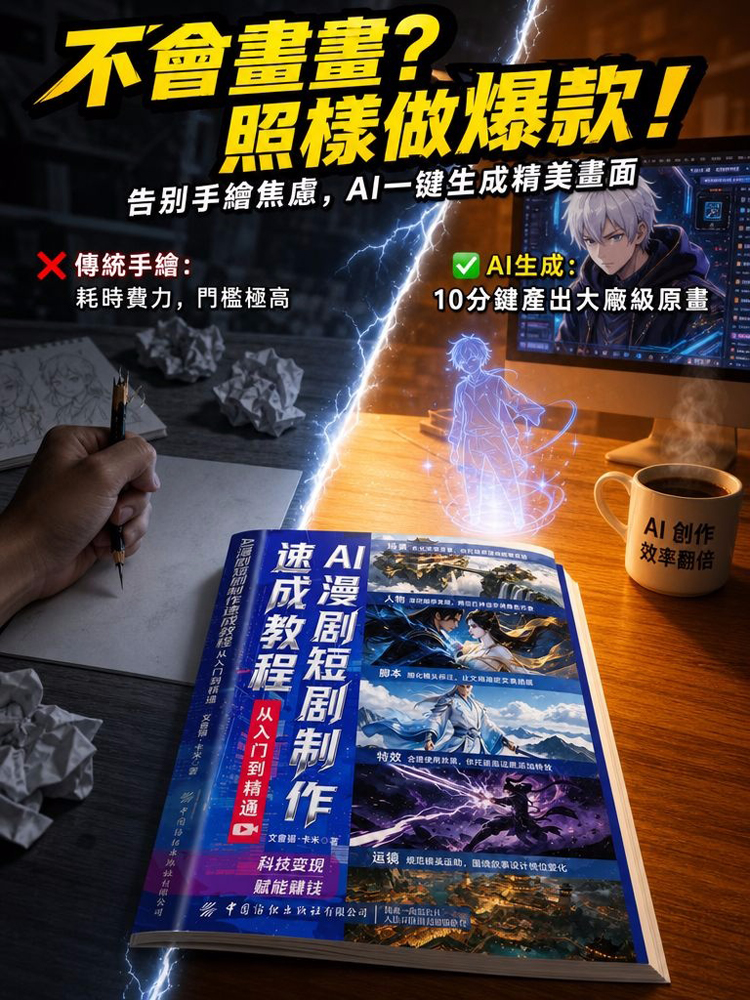 【上手即賺】AI漫劇製作速成教學書
