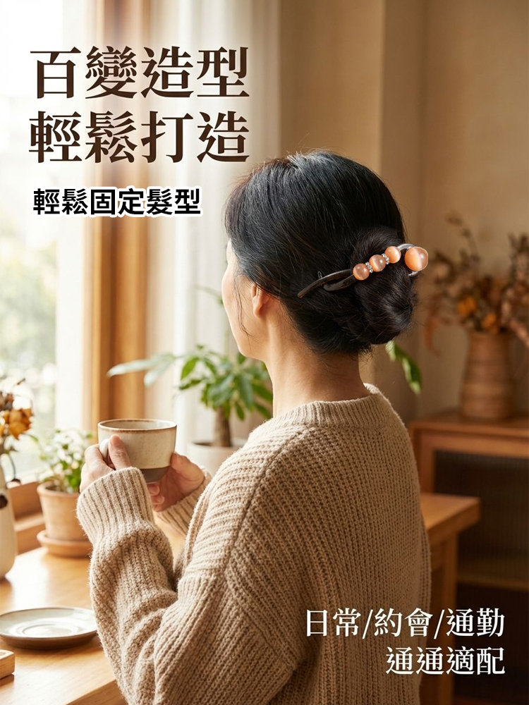 優雅氣質復古珍珠扭扭夾