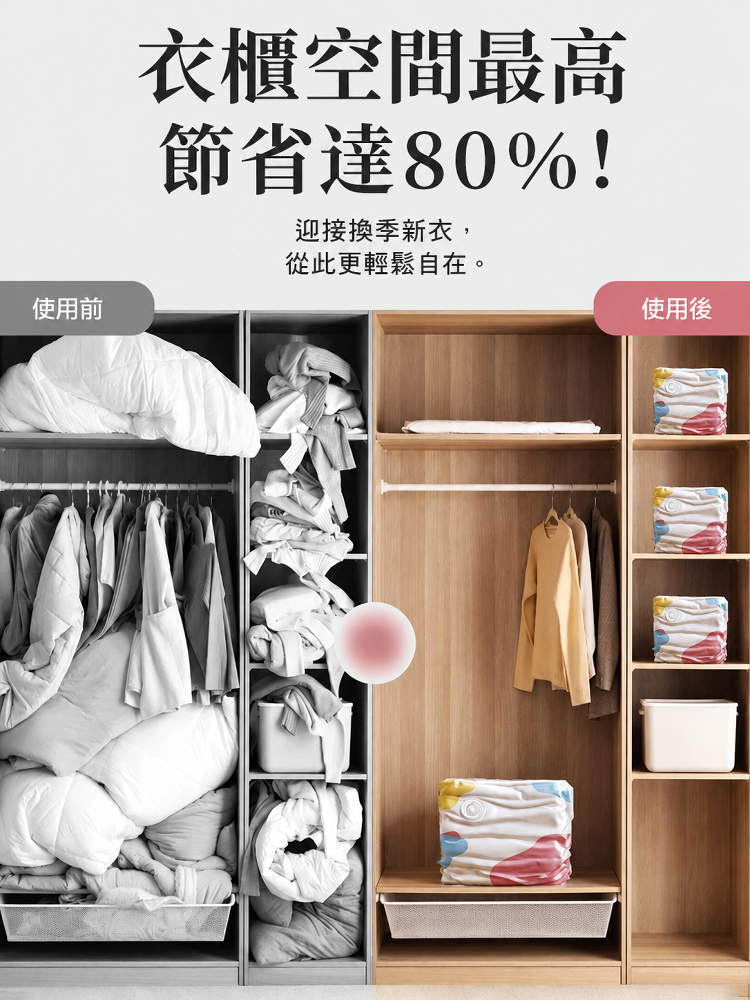 HFH-【一件收納全家！ 】免抽氣立體真空壓縮袋