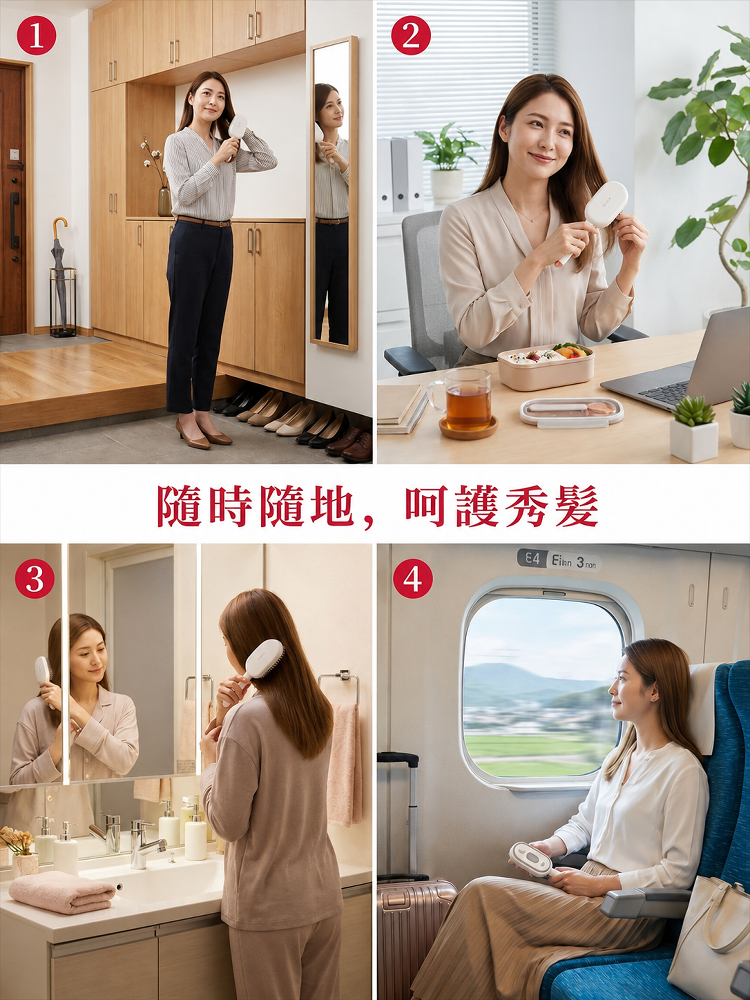 SL-免沖洗精油護紅光髮梳