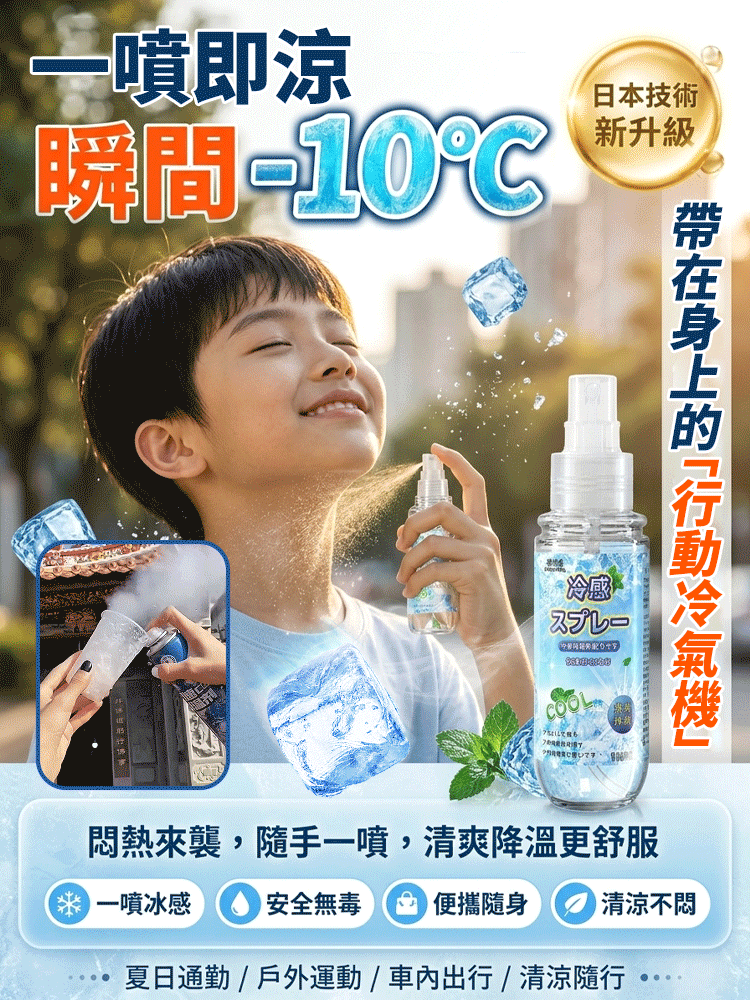 【夏日救世主】溫和快速清涼噴霧