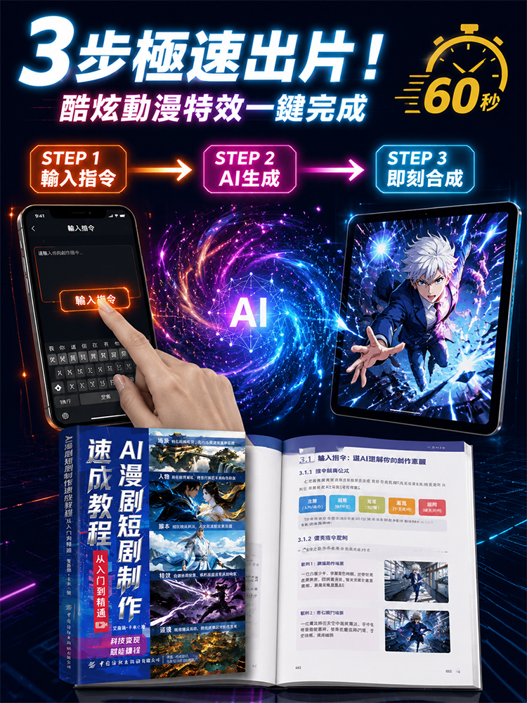 【上手即賺】AI漫劇製作速成教學書