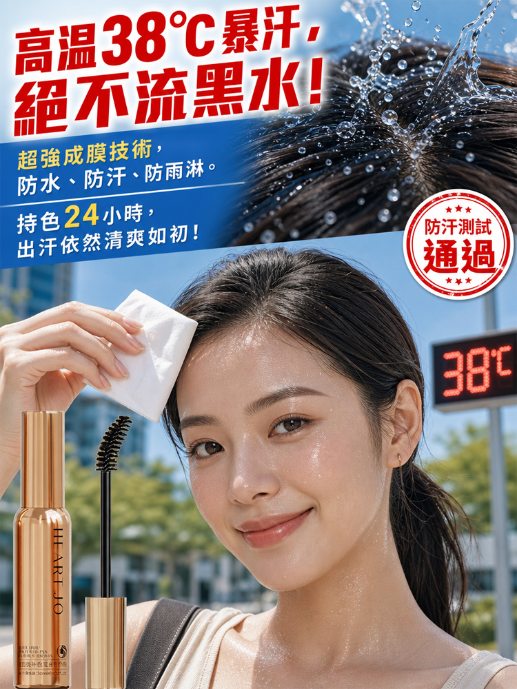 「3秒遮白」一梳黑小金管白髮自然補色筆