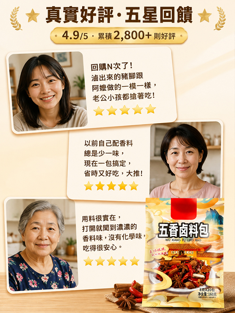 百年傳承五香鹵料包