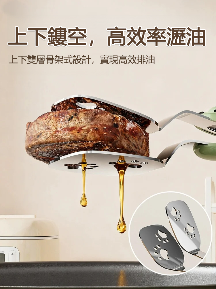 防燙防滑帶鎖扣牛排夾燒鏟菜夾