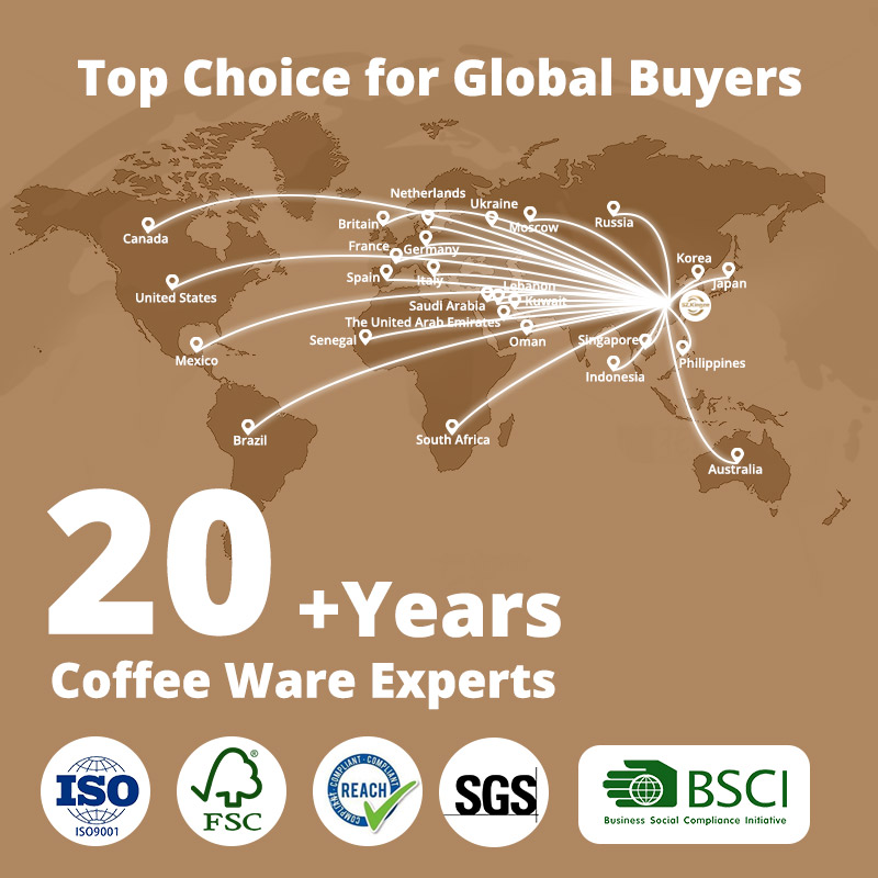 Kingze Coffee Accessories Tools Espresso Coffee Maker Adjustable Machine Hand Crank Portable Coffee Bean Grinder Mill