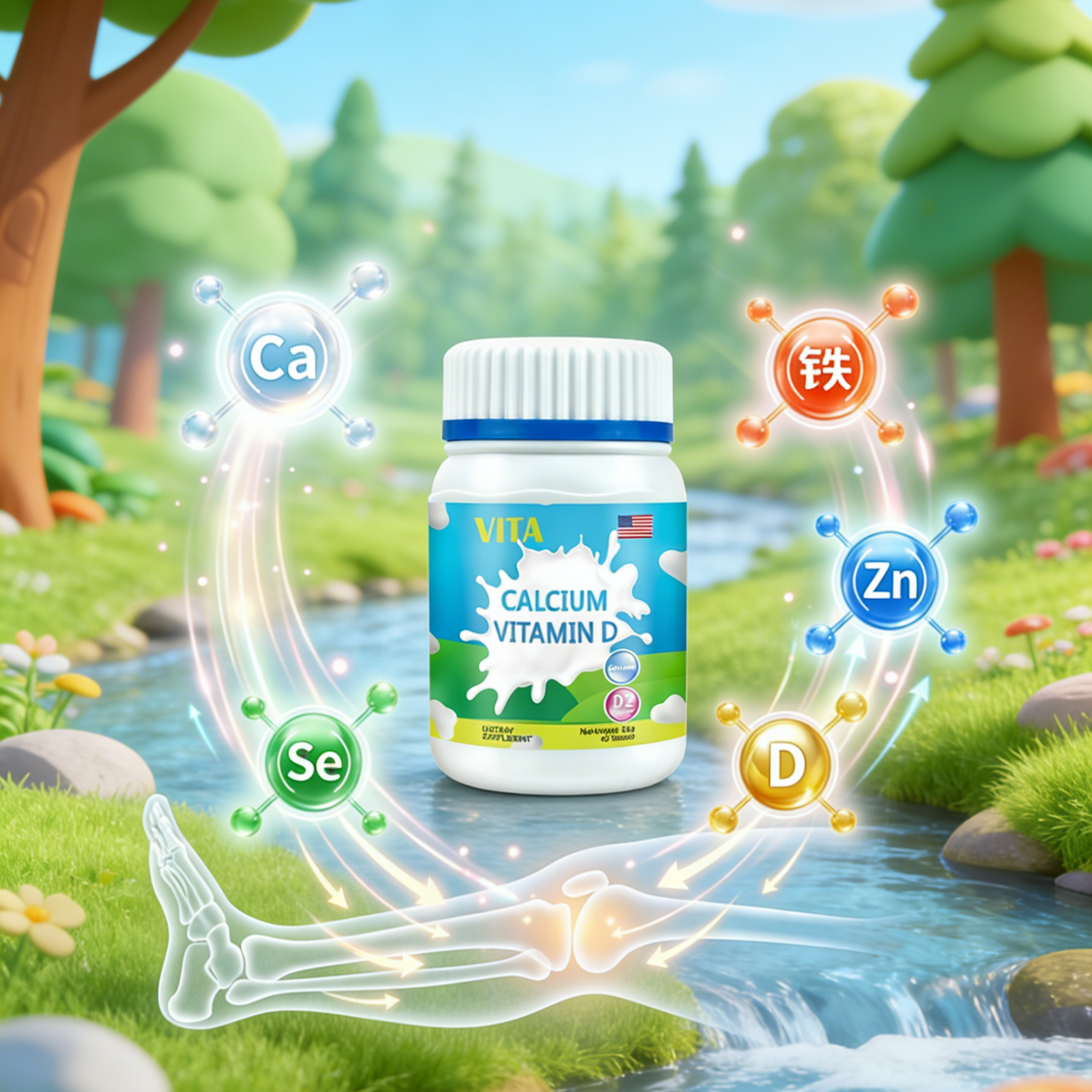 วิตามินเด็กแบบเคี้ยว แคลเซียม เหล็ก สังกะสี ซีลีเนียม | รสผลไม้ทานง่าย | ช่วยเสริมการเจริญเติบโตและภูมิคุ้มกัน | อาหารเสริมสำหรับเด็กวัยเจริญเติบโต