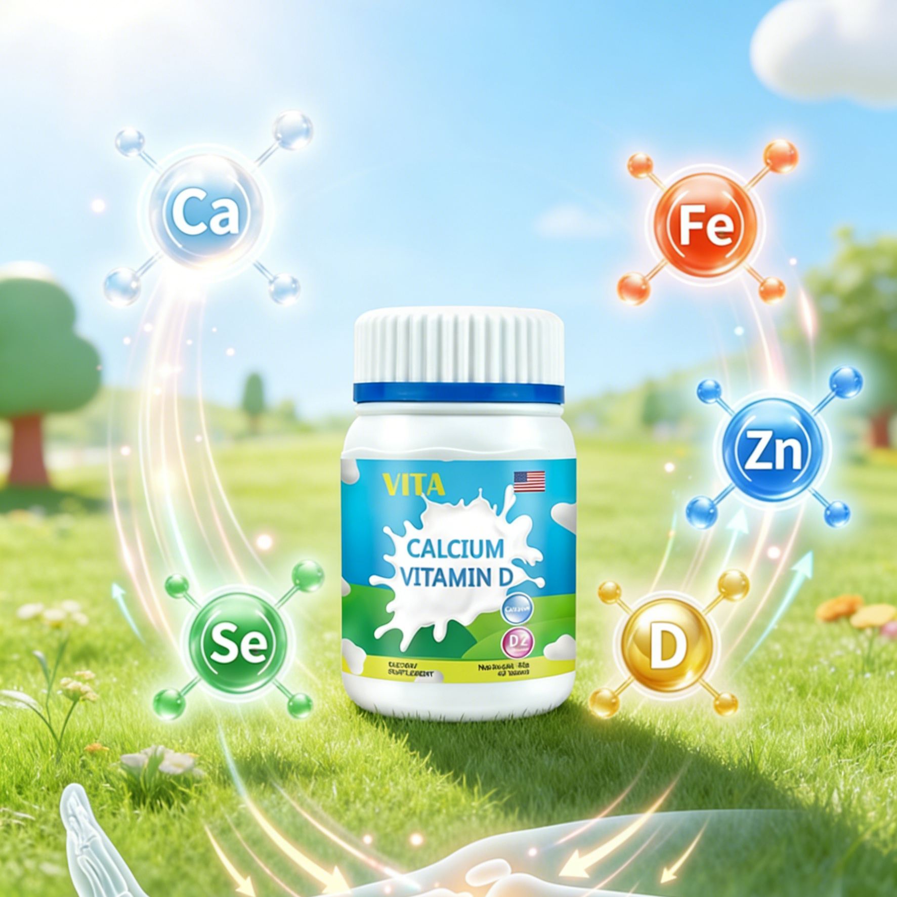 วิตามินเด็กแบบเคี้ยว แคลเซียม เหล็ก สังกะสี ซีลีเนียม | รสผลไม้ทานง่าย | ช่วยเสริมการเจริญเติบโตและภูมิคุ้มกัน | อาหารเสริมสำหรับเด็กวัยเจริญเติบโต