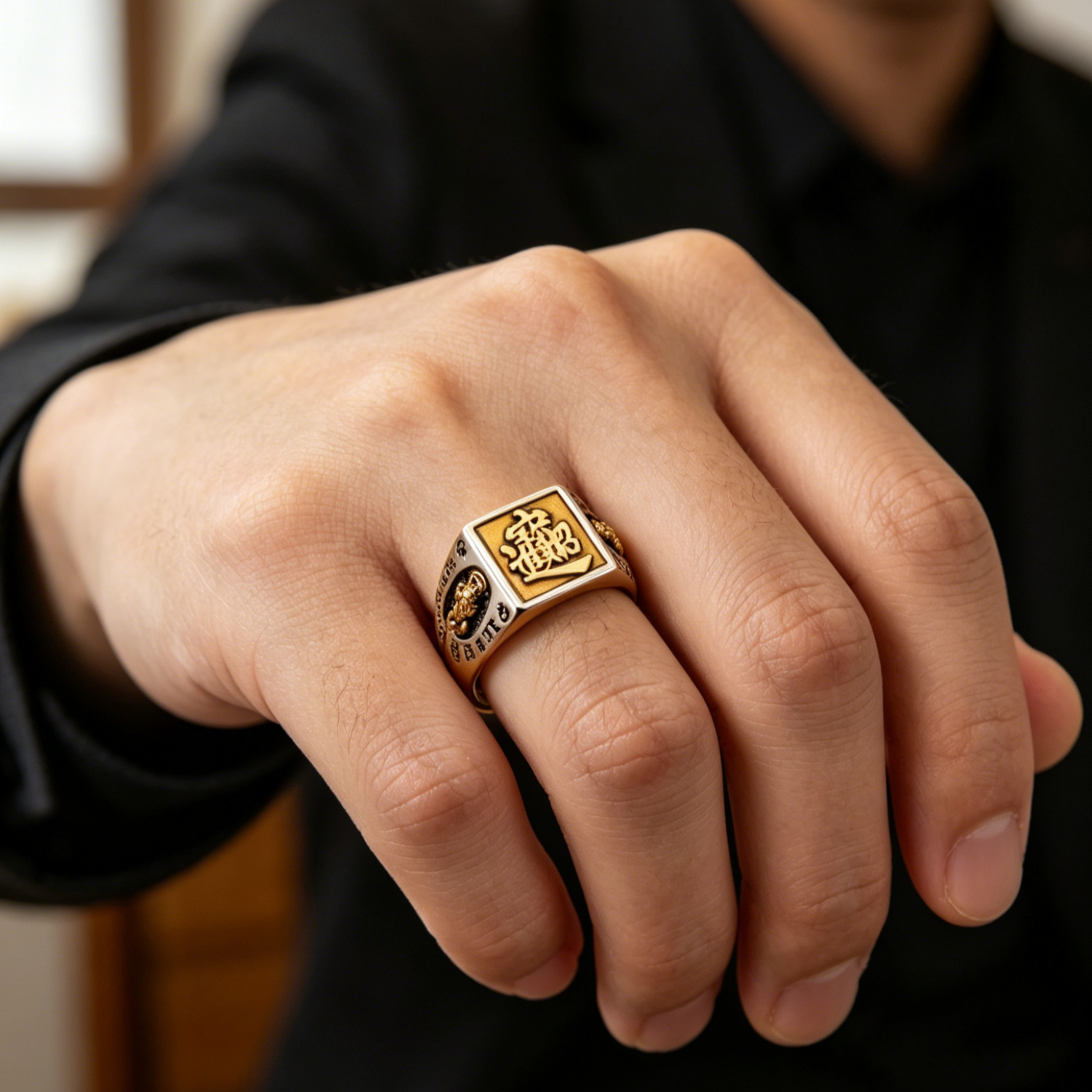 แหวนปี่เซียะเรียกทรัพย์ สไตล์วินเทจ | พลิกโชคชะตา ดูดเงินล้าน | วัสดุพรีเมียม ไม่ลอก ไม่ดำ ใส่อาบน้ำได้ 100%